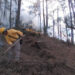 Por incendio forestal evacúan a 12 familias en Santiago, Nuevo León