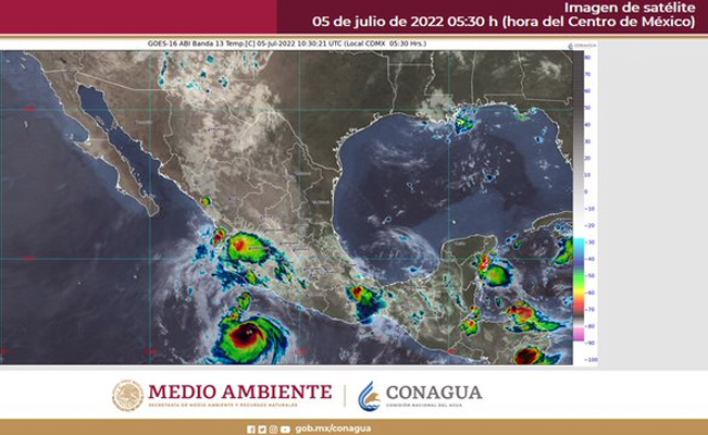 “Bonnie” amenaza gran parte de las costas de México con lluvias intensas