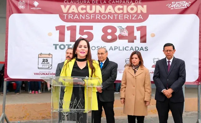 Culmina campaña de vacunación transfronteriza 2022 en NLD con más de 115 mil beneficiados