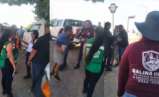 VIDEO. Hombre rocía con solvente a funcionaria e intenta prenderle fuego en Oaxaca